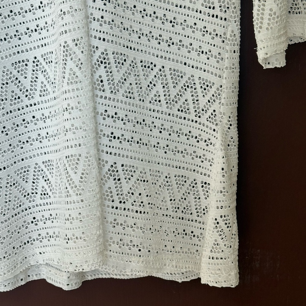 Swim Cover-Up Tunic Crocheted Style Womens Medium - Picture 3 of 9